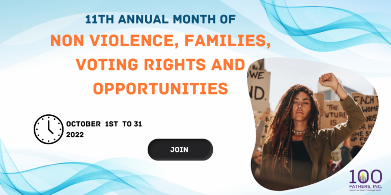 11th annual month of non violence, families, voting rights and opportunities